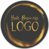 Minimalistisch zwart-zakencircuit Logo Sticker (Voorkant)