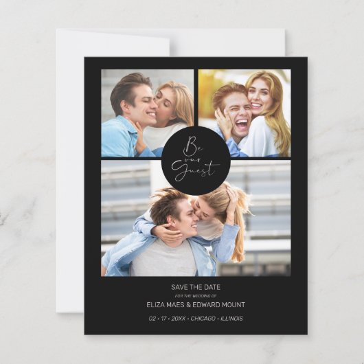 Minimalistisch zwart zijn onze gastfotoweddenschap (Voorkant)