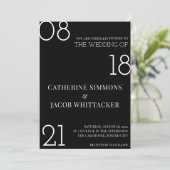 Minimalistisch zwart, zilverwitter kaart (Staand voorkant)