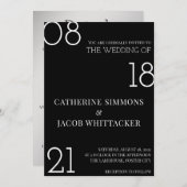 Minimalistisch zwart, zilverwitter kaart (Voorkant / Achterkant)