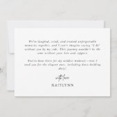 Minimalistisch zwarte chic-fotobriefvormig voorste (Achterkant)