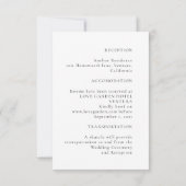 Minimalistisch zwarte en witte bruiloft — Details Kaart (Achterkant)