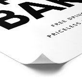 Minimalistisch zwarte en witte open bruiloft poster (Hoek)