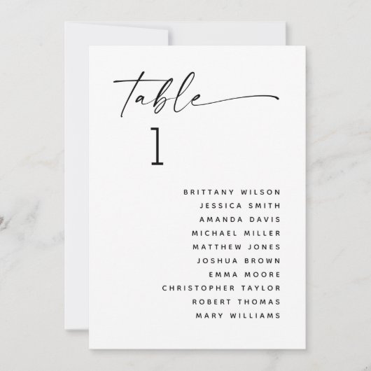 Minimalistisch zwarte en witte weddenschappen kaart (Voorkant)