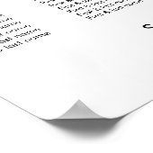 Minimalistisch zwarte en witte weddenschappen poster (Hoek)