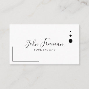 Minimalistisch zwarte Script Notary Loan Signing A Visitekaartje