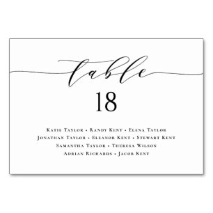 Minimalistisch Zwarte Trouwzaalstoelindeling Kaart