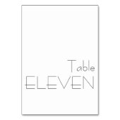 Minimalistisch zwarte witte speelTypografie ELEVEN Kaart (Voorkant)