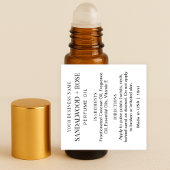 Minimalistische 10ml Parfum Olie Roller Flesetiket Sticker