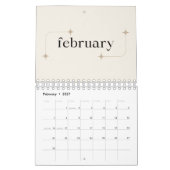 Minimalistische 2025 Desk Planner Kalender (Feb 2027)