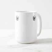 Minimalistische 3 schedel Mok Memento Mori (Voorkant rechts)