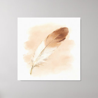 Minimalistische 3D-olieverf neutrale bruine verfve Canvas Afdruk