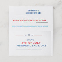 Minimalistische 4 juli Onafhankelijkheidsdag Groet