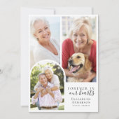 Minimalistische 4 Photo Arch Bereavement Aankondiging (Voorkant)