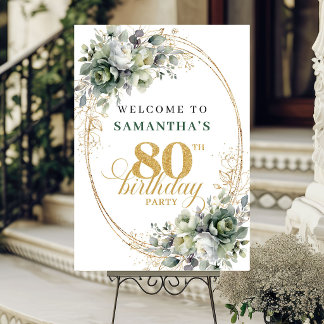Minimalistische 80ste Boho Groene Welkomstbord Poster