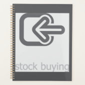 Minimalistische aandelen aankoop Modern financieel Planner (Voorkant)