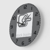 Minimalistische aandelen kopen moderne financiële  grote klok (Hoek)