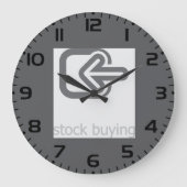 Minimalistische aandelen kopen moderne financiële  grote klok (Voorkant)
