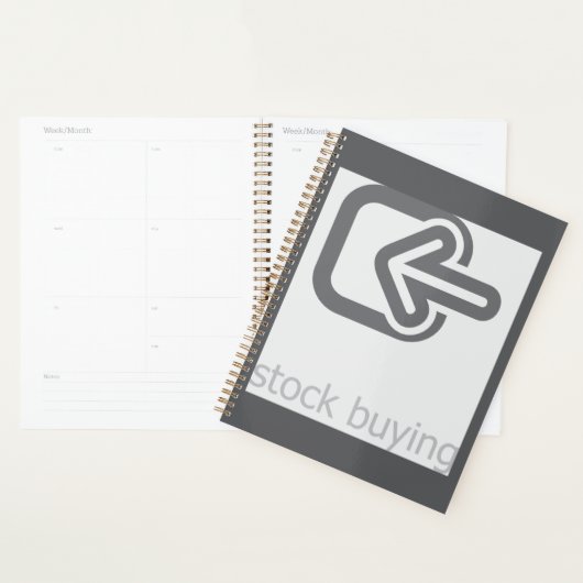 Minimalistische aandelen kopen moderne financiële  planner (Display)