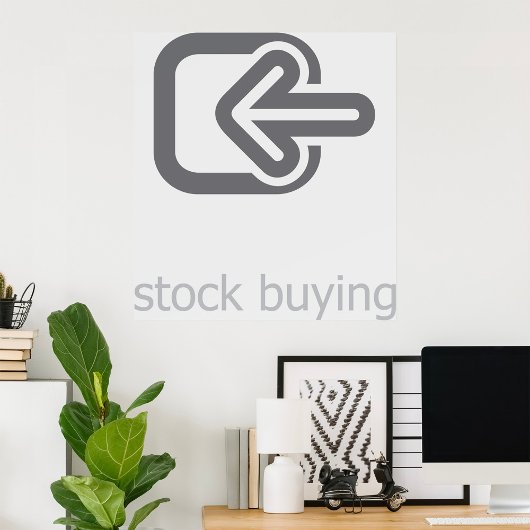 Minimalistische aandelen kopen moderne financiële  poster