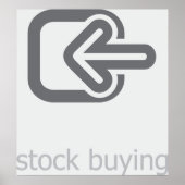 Minimalistische aandelen kopen moderne financiële  poster (Voorkant)