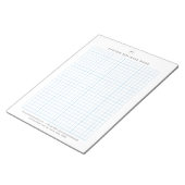 Minimalistische aangepaste bedrijfsnaam & Logo Gra Notitieblok (Schuin)