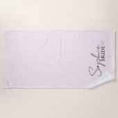 Minimalistische aangepaste bruidsnaam strandlaken (Voorkant)