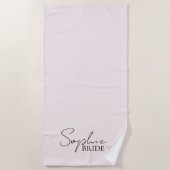 Minimalistische aangepaste bruidsnaam strandlaken (Voorkant)