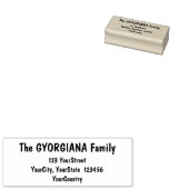 Minimalistische aangepaste familienaam & adres 	rubberstempel (Gestempeld)