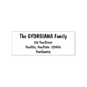 Minimalistische aangepaste familienaam & adres 	rubberstempel (Afrduk)