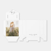 Minimalistische aangepaste foto bedankt bruiloft  bedankdoosjes (Uitgevouwen)