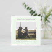Minimalistische Aangepaste Foto Eerste Moederdag M Kaart (Staand voorkant)