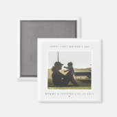 Minimalistische Aangepaste Foto Eerste Moederdag M Magneet (Voorkant / Achterkant)