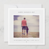 Minimalistische aangepaste foto Vaderdag Modern Kaart (Voorkant)
