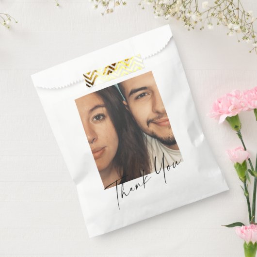 Minimalistische aangepaste foto voor modern script bedankzakje (Gezegeld)