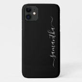 Minimalistische aangepaste kalligrafie modern hand Case-Mate iPhone case (Achterkant)