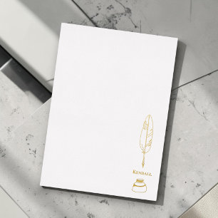 Minimalistische Aangepaste Naam Elegante Schrijver Folie Feestdagenkaart