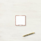 Minimalistische Aangepaste Naam Professionele Roze Post-it® Notes (Op bureau)
