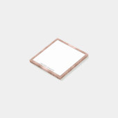 Minimalistische Aangepaste Naam Professionele Roze Post-it® Notes (Schuin)
