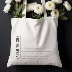 Minimalistische aangepaste promotionele ondernemin tote bag