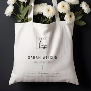Minimalistische aangepaste promotionele zakelijke tote bag