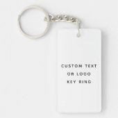 Minimalistische aangepaste tekst of Logo acryl Sle Sleutelhanger (Voorkant)