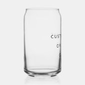 Minimalistische aangepaste tekst of Logo Blikvorm Glas (Rechts)