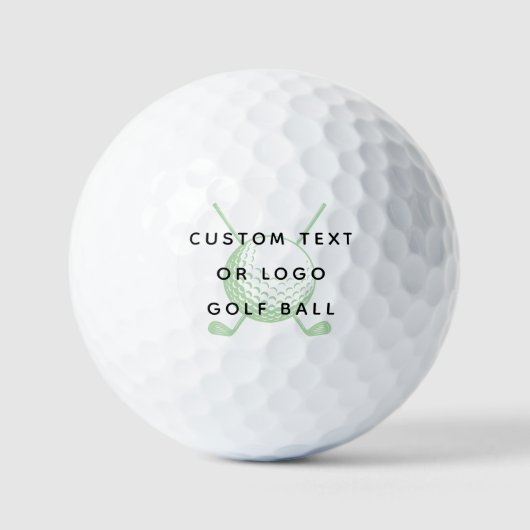 Minimalistische aangepaste tekst of Logo golfballe Golfballen (Voorkant)
