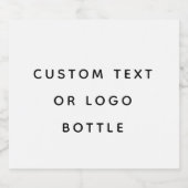 Minimalistische aangepaste tekst of Logo Likeurfles Etiket (Enkel label)