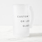 Minimalistische aangepaste tekst of Logo Matglas Bierpul (Voorkant rechts)