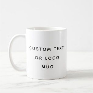 Minimalistische aangepaste tekst of Logo-Mok Koffiemok