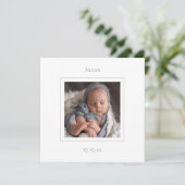 Minimalistische aankondiging van de geboorte van e (Staand voorkant)