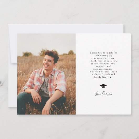 Minimalistische aankondiging van het Afstuderen va (Achterkant)