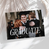 Minimalistische aankondiging van het Afstuderen va